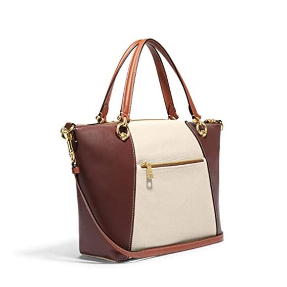 COACH Women's Kacey Satchel, Natural Multi OS new - Picture 2 of 5